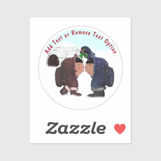 Mistletoe Kiss Christmas Aufkleber (Blatt)