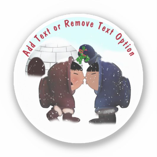 Mistletoe Kiss Christmas Aufkleber (Vorderseite)