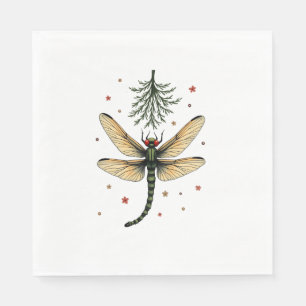 Mistletoe Kiss Dragonfly Serviette