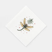 Mistletoe Kiss Dragonfly Serviette (Ecke)