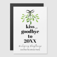 Mistletoe Kiss Goodbye Do-Over Funny Xmas Magnet