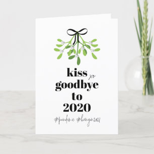 Mistletoe Kiss Goodbye to 2020 Do-Over Funny Spaß Feiertagskarte