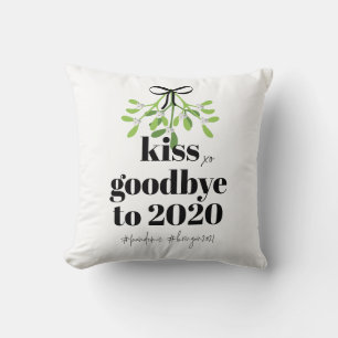 Mistletoe Kiss Goodbye to 2020 Do-Over Funny Spaß Kissen