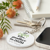 Mistletoe Kiss Goodbye to 2020 Do-Over Funny Spaß Schlüsselanhänger (Vorderseite rechts)