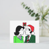 Mistletoe Kiss Postkarten (Stehend Vorderseite)