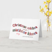 Mistletoe Kisses Christmas Wünsche für Ehemänner E Karte (Gelbe Blume)