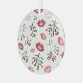 Mistletoe Kisses Ornament Aus Glas (Vorderseite links)