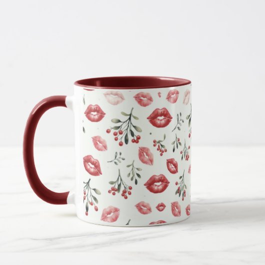 Mistletoe Kisses Tasse (Links)