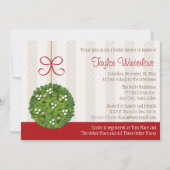 Mistletoe Kissing Ball Brautparty Einladung (Vorderseite)
