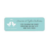 Mistletoe Kissing Chicks Holiday Wedding Address (Vorne)