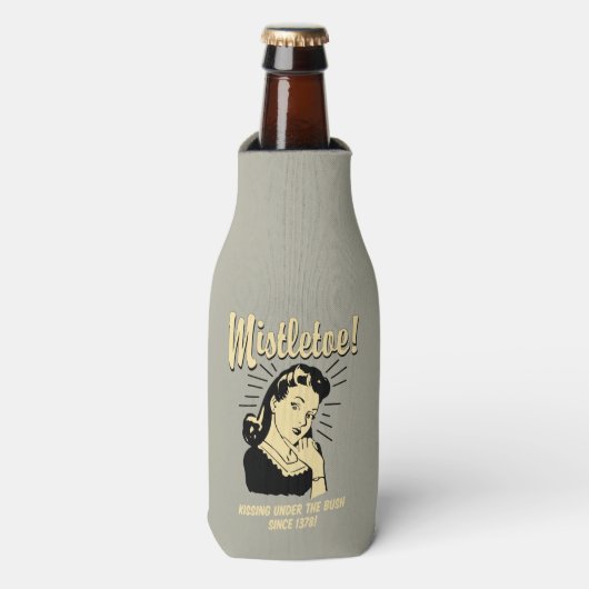 Mistletoe: Küssen unter Bush seit 1378 Flaschenkühler (Flaschenvorderseite)