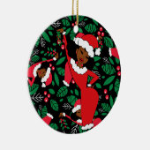 Mistletoe-Liebe Keramik Ornament (Rechts)