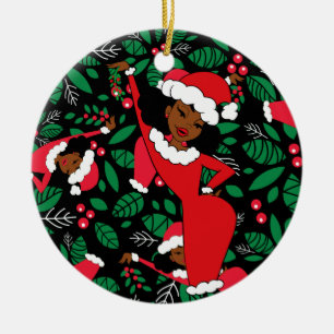 Mistletoe-Liebe Keramik Ornament