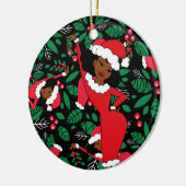 Mistletoe-Liebe Keramik Ornament (Links)