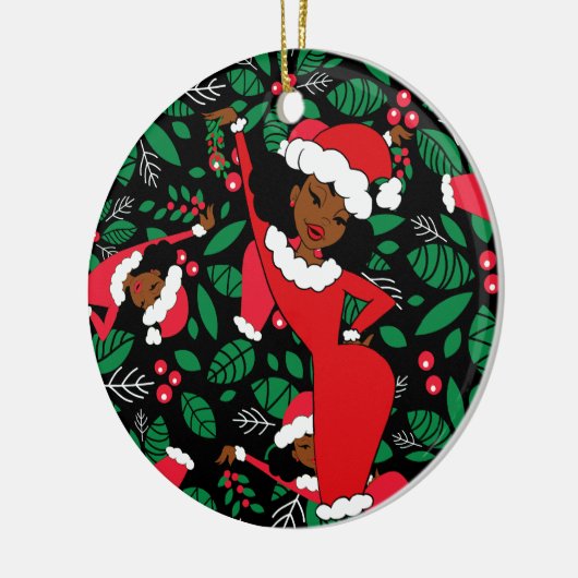 Mistletoe-Liebe Keramik Ornament (Links)