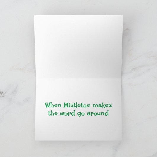 **MISTLETOE** MACHT DIE WELTWEITE RUNDE KARTE (Innenseite)