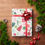 Mistletoe Magic Christmas Wrapping Paper Geschenkpapier<br><div class="desc">Das perfekte abwechslungsreiche Urlaubsmuster voll von heißen Kakao,  immergrünen Bäumen,  Ornamenten,  Lebkuchen und Poinsettias.</div>