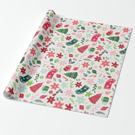Mistletoe Magic Christmas Wrapping Paper Geschenkpapier (Ungerollt)