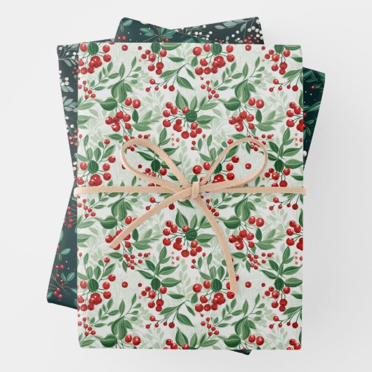 Mistletoe Magic Wrapping Paper Geschenkpapier Set (Beispiel)