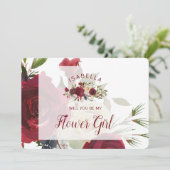 Mistletoe Manor Be My Flower Girl Vorschlag Card (Stehend Vorderseite)