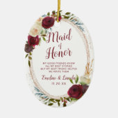 Mistletoe Manor Bloral zu Trauzeugin Zitat Keramik Ornament (Vorne)