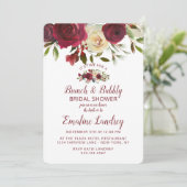 Mistletoe Manor Chic Brunch & Bubbly Brautparty Einladung (Stehend Vorderseite)