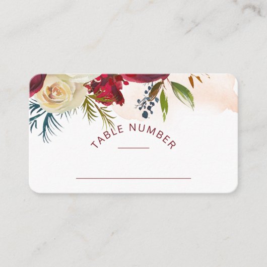 Mistletoe Manor Chic Seating Wedding Tischnummer Platzkarte (Vorderseite)