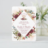Mistletoe Manor Chic Sie sagte Yes Engagement Part Einladung (Stehend Vorderseite)
