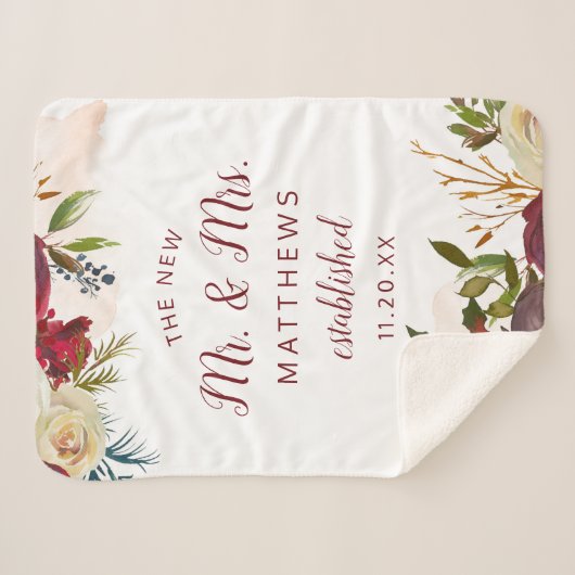 Mistletoe Manor Der neue Mr. & Mrs. Newlyweds Sherpadecke (Vorderseite (Horizontal))