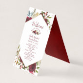 Mistletoe Manor Floral Wedding Zeremony Program (Vorderseite)
