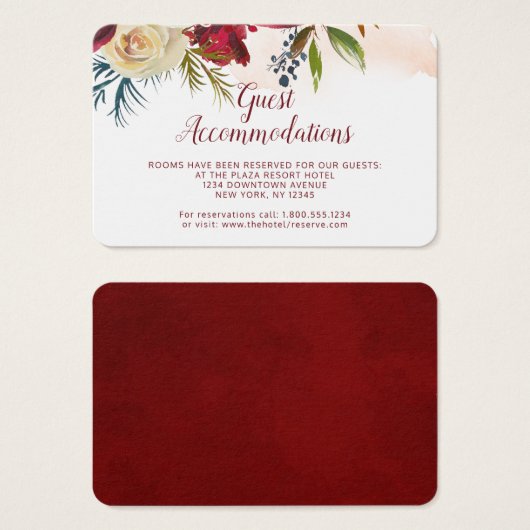 Mistletoe Manor Guest Accommodation Insert Card (Vorne & Hinten)