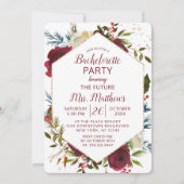 Mistletoe Manor Hexagon Frame Junggeselinnen-Absch Einladung (Vorderseite)