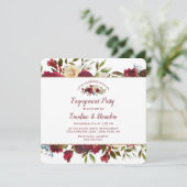 Mistletoe Manor Let's Celebrate Engagement Party Einladung (Stehend Vorderseite)