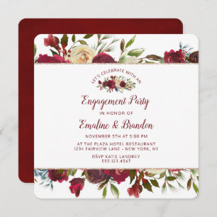 Mistletoe Manor Let's Celebrate Engagement Party Einladung