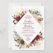 Mistletoe Manor Rose Gold Diamant Rahmen Wedding Einladung (Vorderseite)