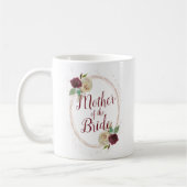 Mistletoe Manor Rose Gold Oval Mutter der Braut Kaffeetasse (Links)