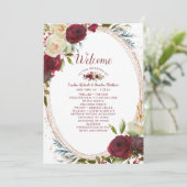 Mistletoe Manor Rose Gold Oval Programm (Stehend Vorderseite)