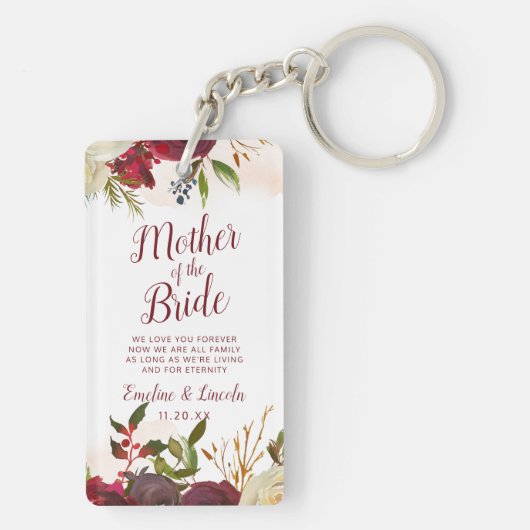 Mistletoe Manor to the Mother of the Bride Quote Schlüsselanhänger (Rückseite)