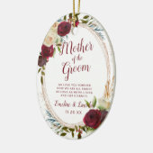 Mistletoe Manor to the Mother of the Groom Quote Keramik Ornament (Links)