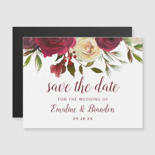 Mistletoe Manor Wasserfarben Winter Save-the-Date- Magnetkarte
