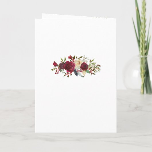 Mistletoe Manor Watercolor Blumenzeremonie Programm (Rückseite)