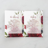 Mistletoe Manor Watercolor Blumenzeremonie Programm (Innenseite)