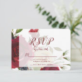 Mistletoe Manor Watercolor Wedding RSVP Response Karte (Stehend Vorderseite)
