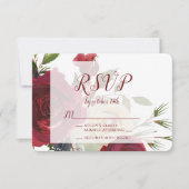 Mistletoe Manor Watercolor Wedding RSVP Response Karte (Vorderseite)