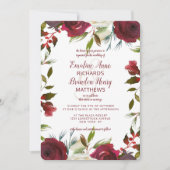Mistletoe Manor Watercolor Winter Border Wedding Einladung (Vorderseite)
