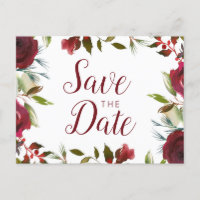 Mistletoe Manor Watercolor Winter Save the Date