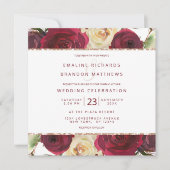 Mistletoe Manor Watercolor Winter Wedding Square Einladung (Vorderseite)