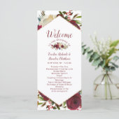 Mistletoe Manor Watercolor Winterhochzeit Programm (Stehend Vorderseite)