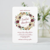 Mistletoe Manor Watercolor Winterkranzhochzeit Einladung (Stehend Vorderseite)