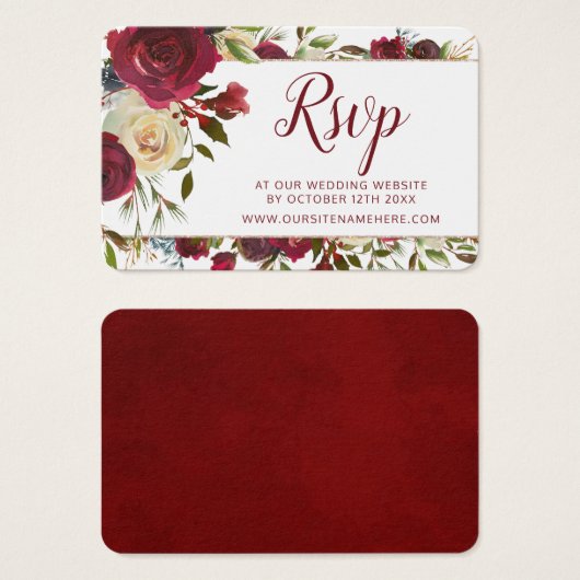 Mistletoe Manor Wedding Website UAWG Insert Cards (Vorne & Hinten)